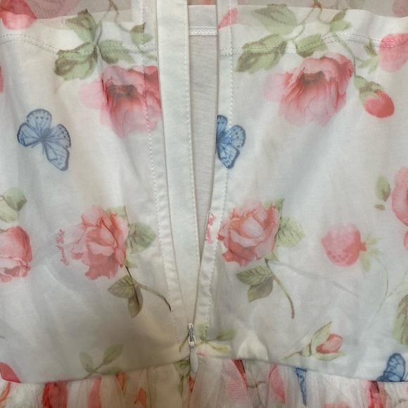 *USED flower print dress kids size 7/8 - Picture 3 of 3